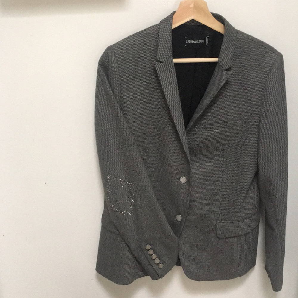 NWOT Zadig & Voltaire Embellished Sleeve Blazer